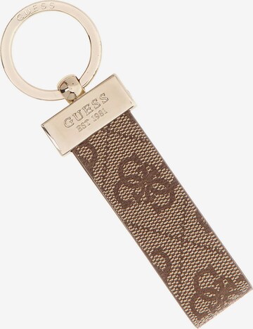GUESS Key Ring in Beige: front