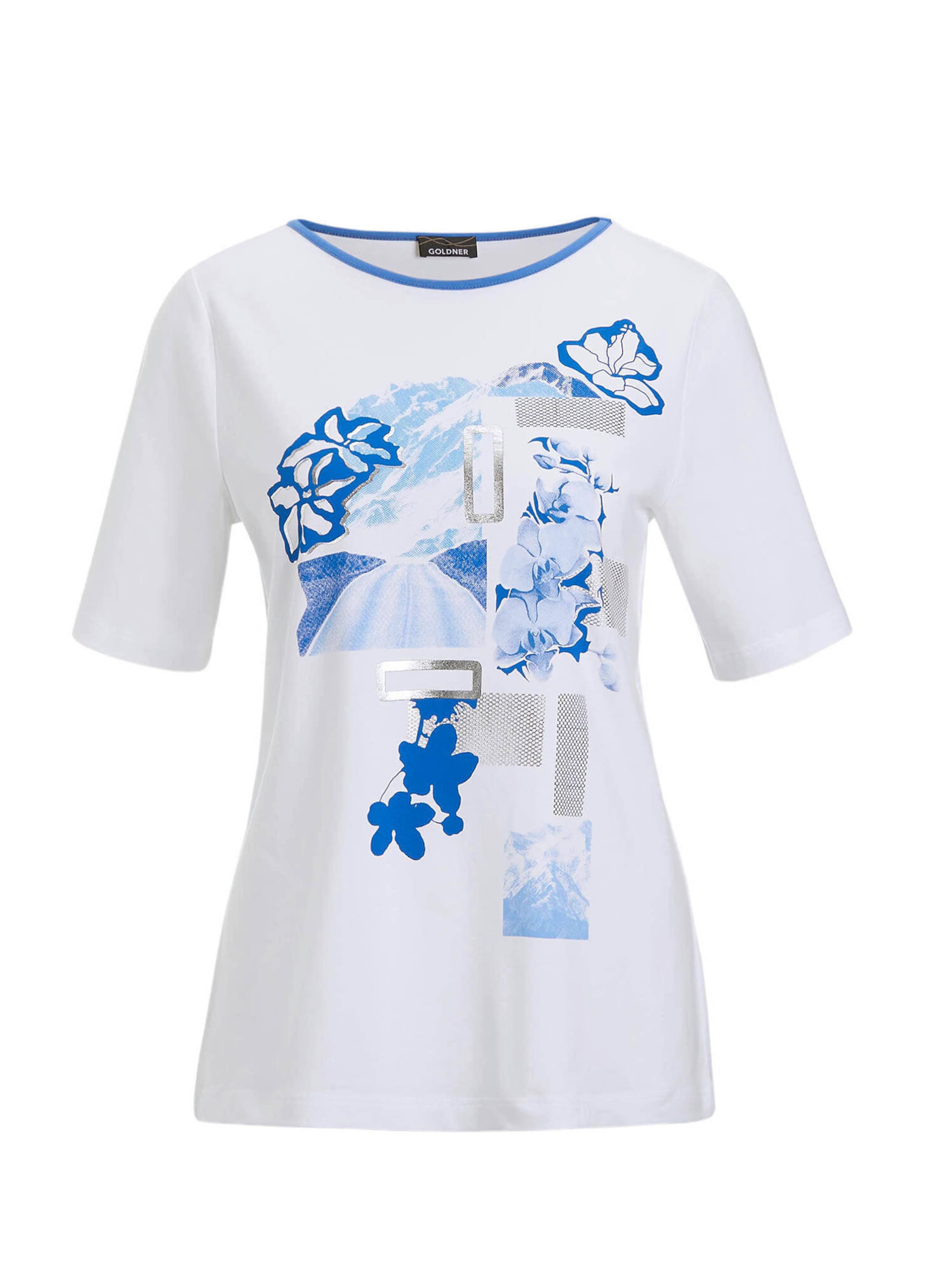 Goldner T-Shirt in Weiß: Vorderseite