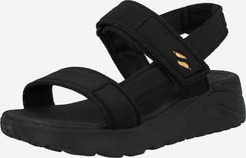 SKECHERS Sandaal 'UNO LITE', värv must: eest vaates