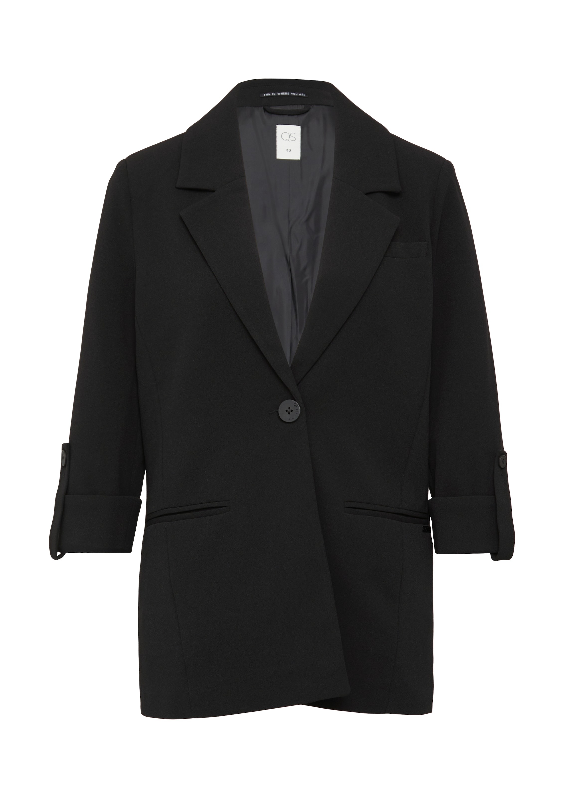 Blazer QS en noir : devant