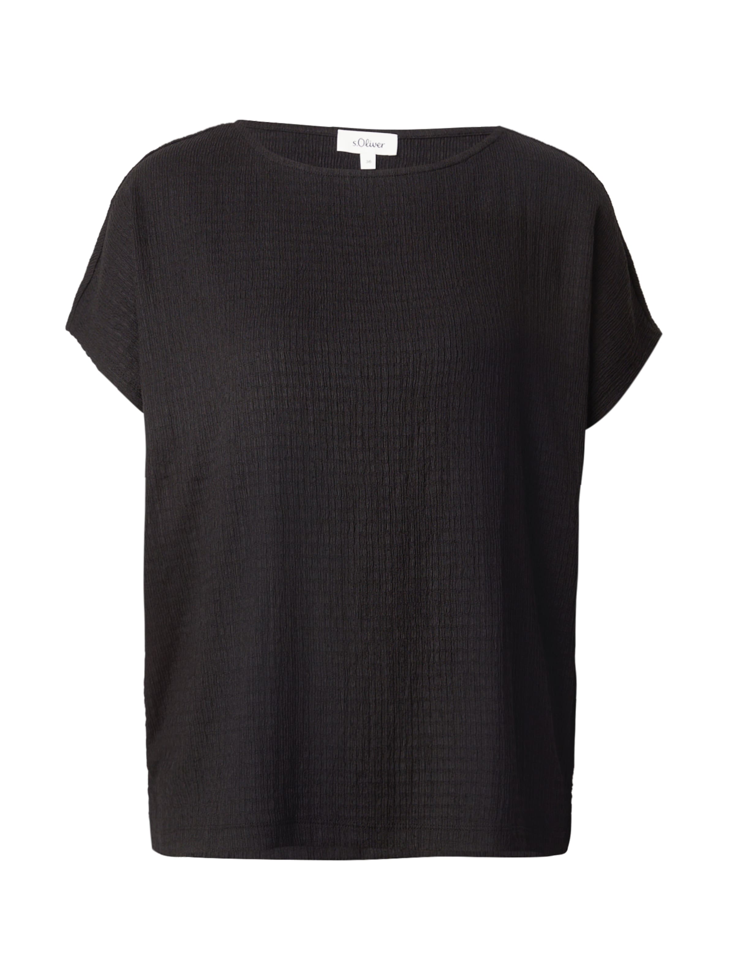 s.Oliver T-shirt i svart: framsida