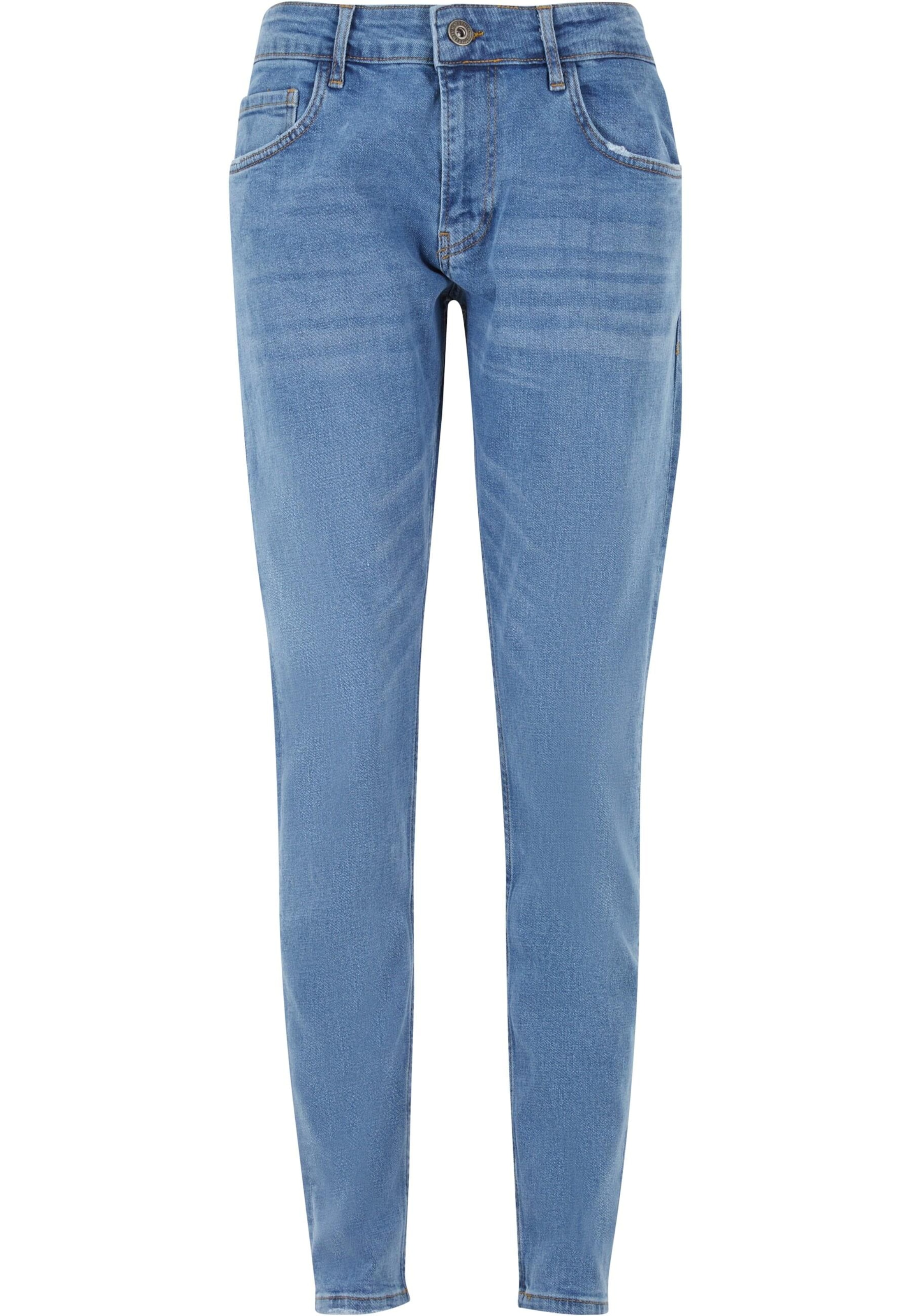2Y Premium Tapered Jeans in Blue: front