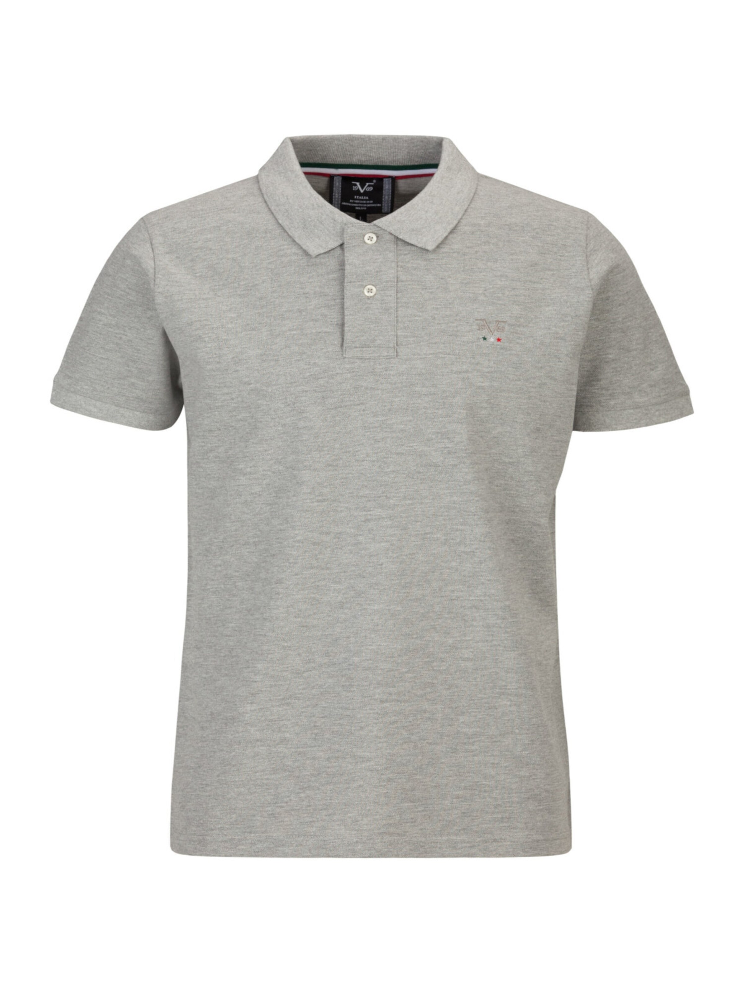 19V69 ITALIA Poloshirt 'Emilio' in Grau: Vorderseite