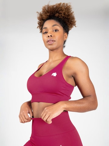Bustier Soutien-gorge de sport 'Hilton' Gorilla Wear en rose : devant