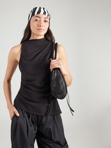 WEEKDAY - Blusa 'Fauna' en negro: frente