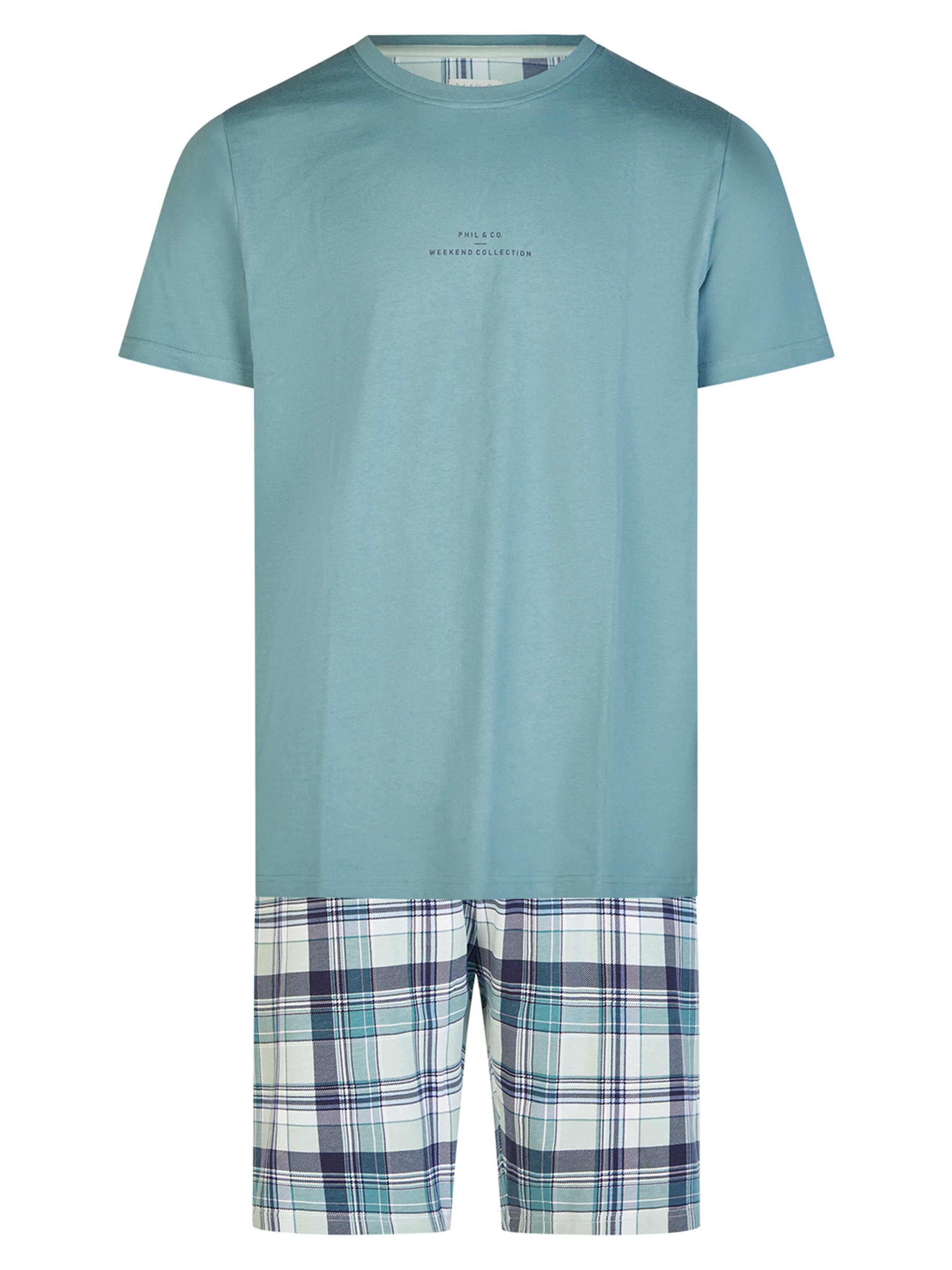 Phil & Co. Berlin Pajama short 'Weekend' in Blue: front