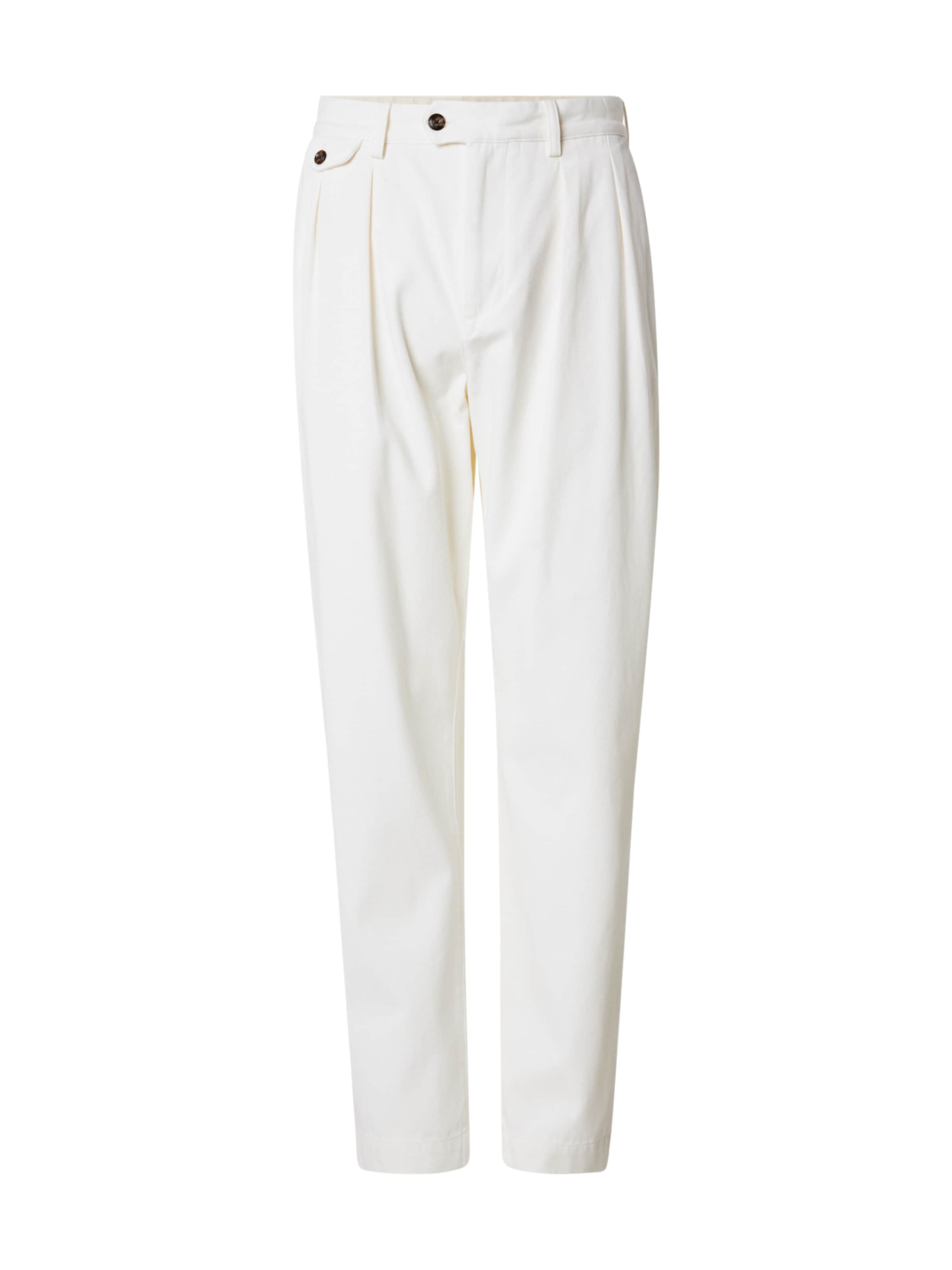 regular Pantaloni con pieghe 'GREENWICH' di TOMMY HILFIGER in bianco: frontale