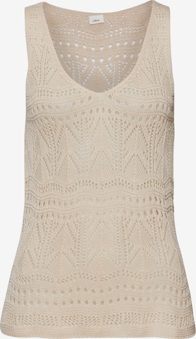Top in maglia di s.Oliver in beige: frontale