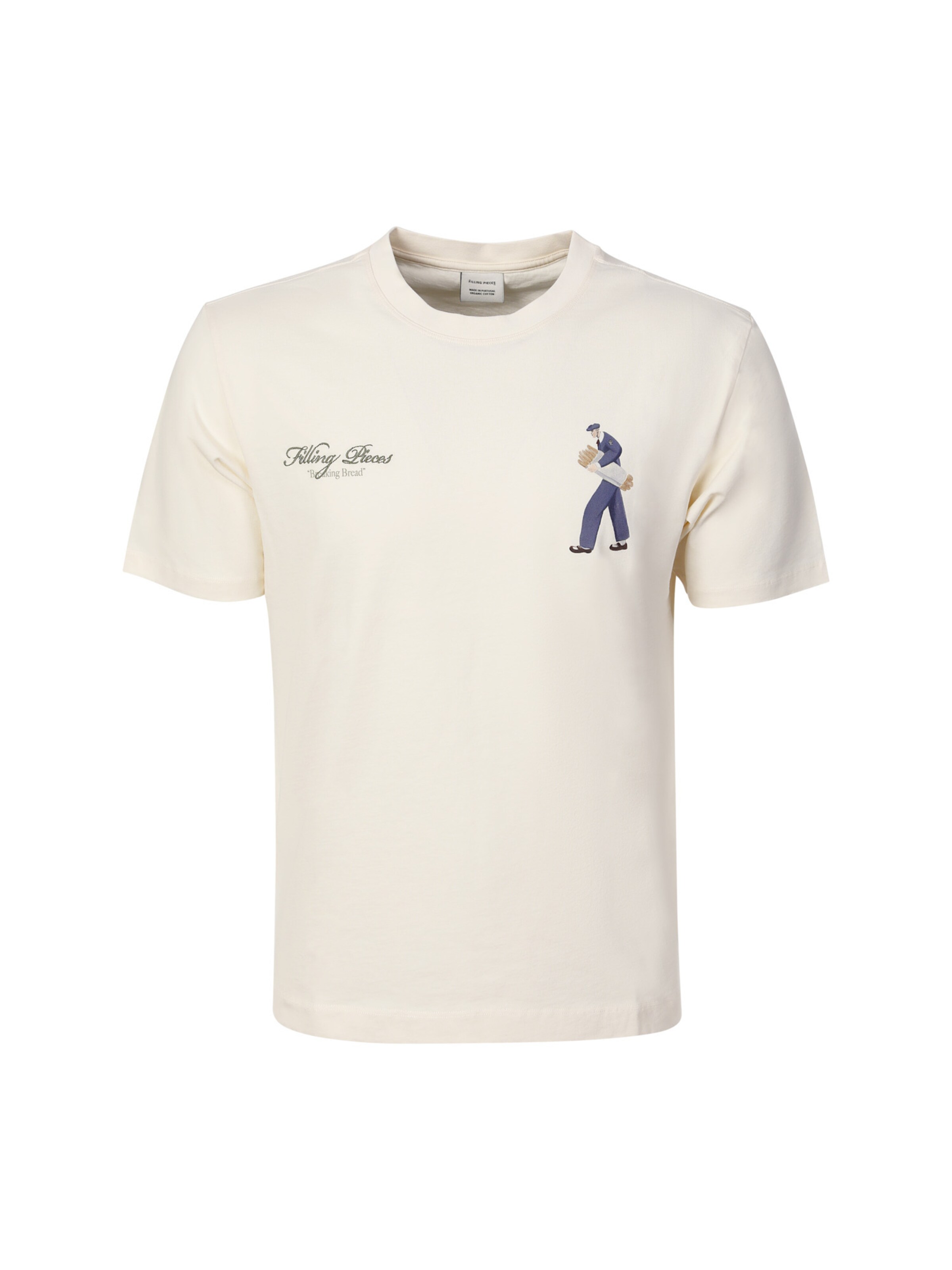 Maglietta 'Breaking Bread' di Filling Pieces in beige: frontale