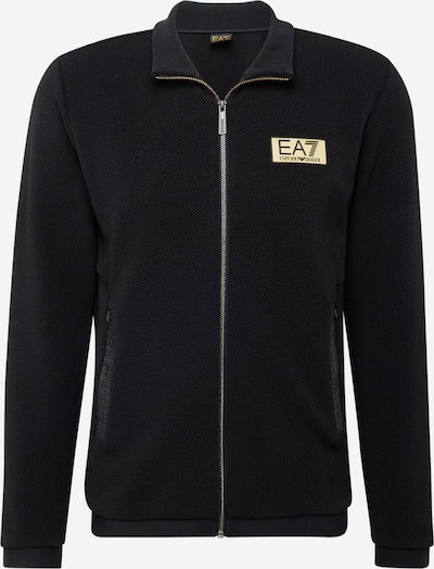 EA7 Emporio Armani Sweatjacke in hellgelb / schwarz, Produktansicht