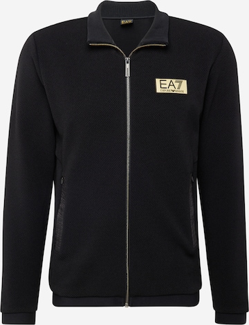 EA7 Emporio Armani Sweatjacka i svart: framsida