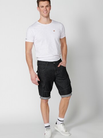 KOROSHI Regular Cargojeans in Zwart