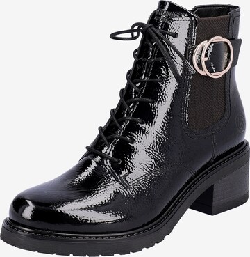 REMONTE Lace-Up Ankle Boots in Black: front