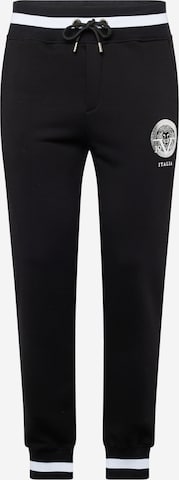 19V69 ITALIA Tapered Broek 'Ivo' in Zwart: voorkant