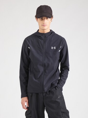 UNDER ARMOUR - Chaqueta deportiva en negro: frente