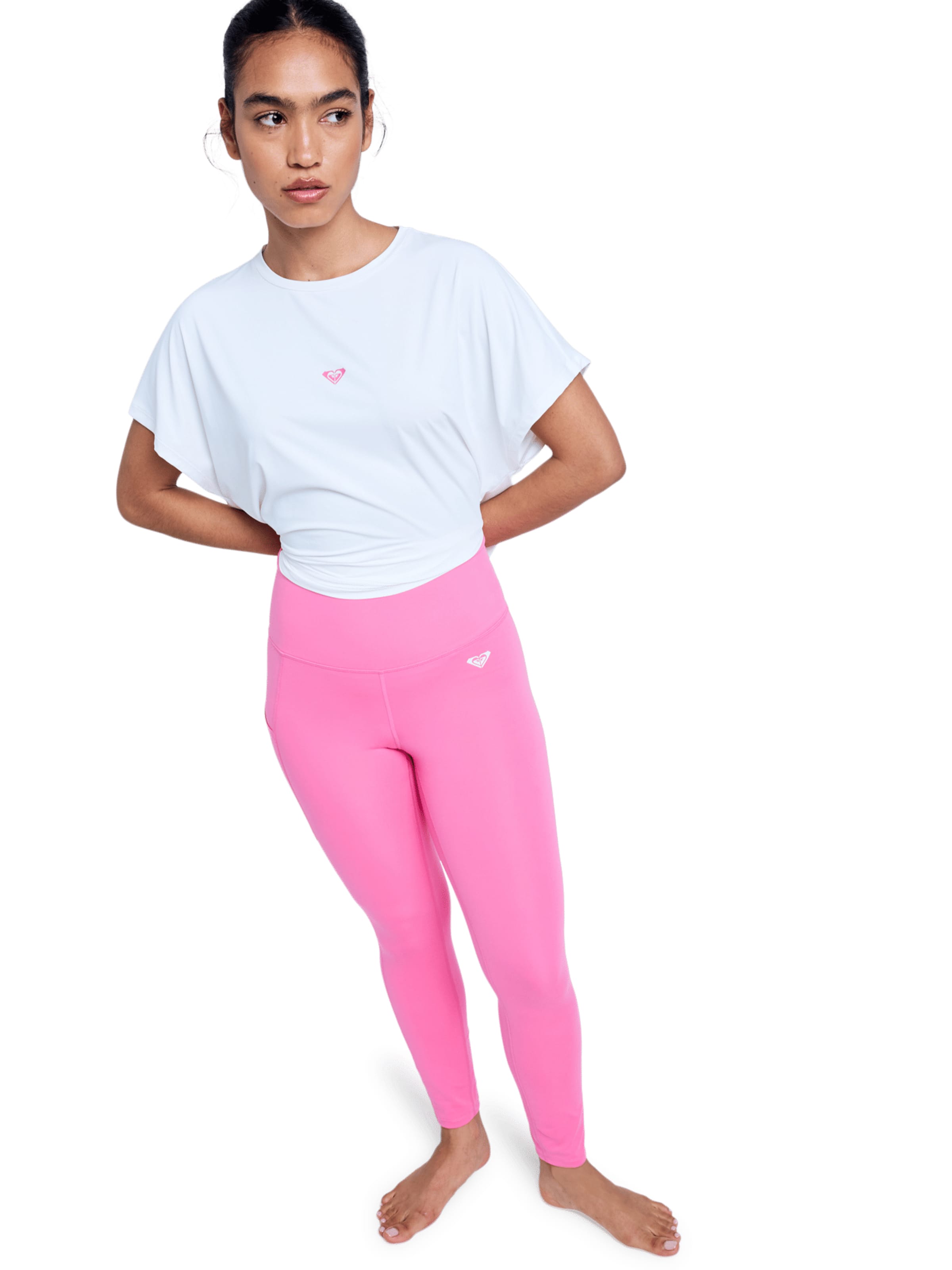 ROXY Skinny Leggings 'Heart Into' in Pink