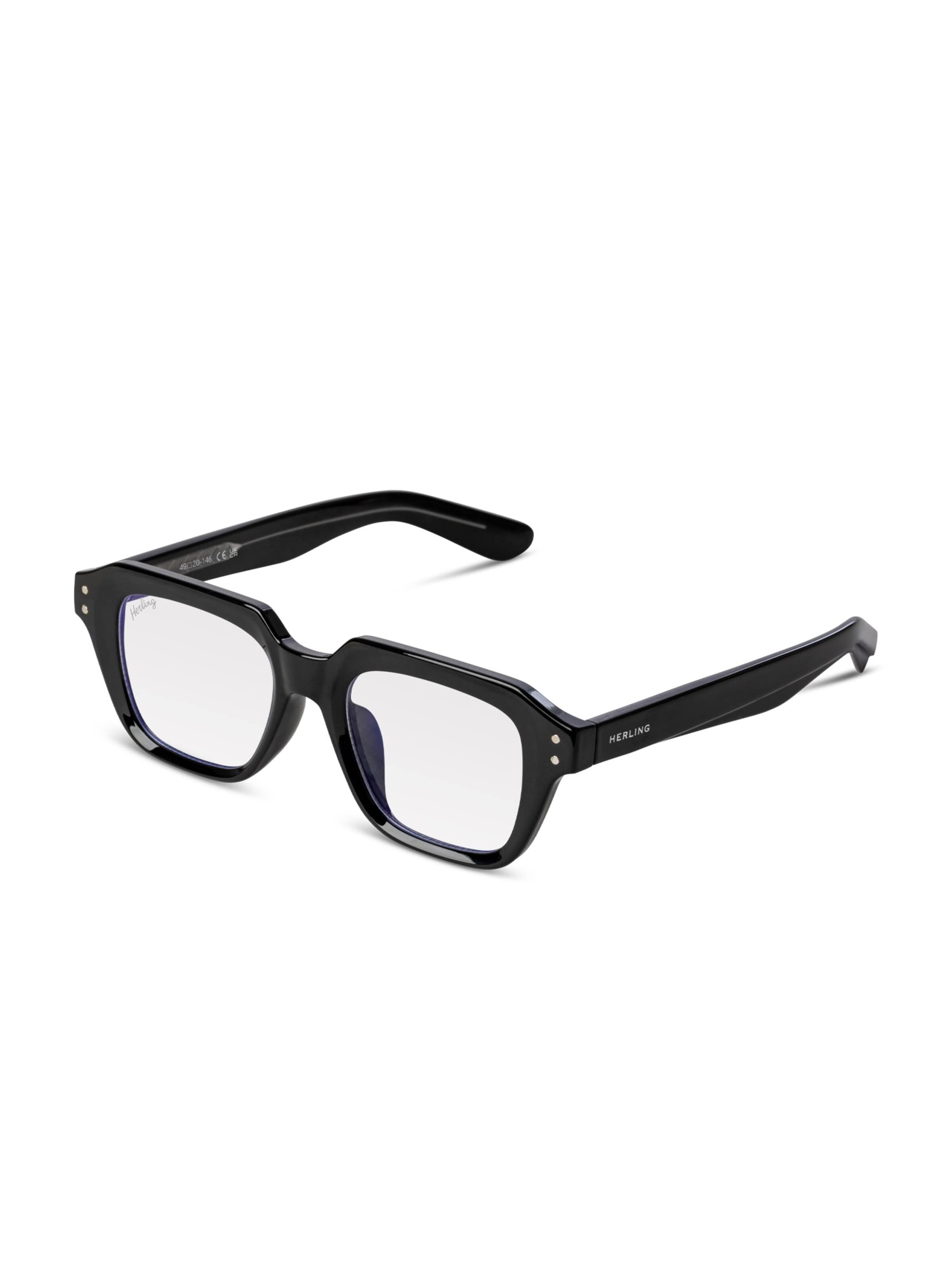Herling Glasses 'Jensen Blue Light' in Black: front