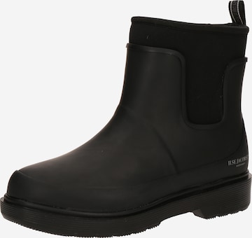 Cizme de cauciuc de la ILSE JACOBSEN pe negru: față