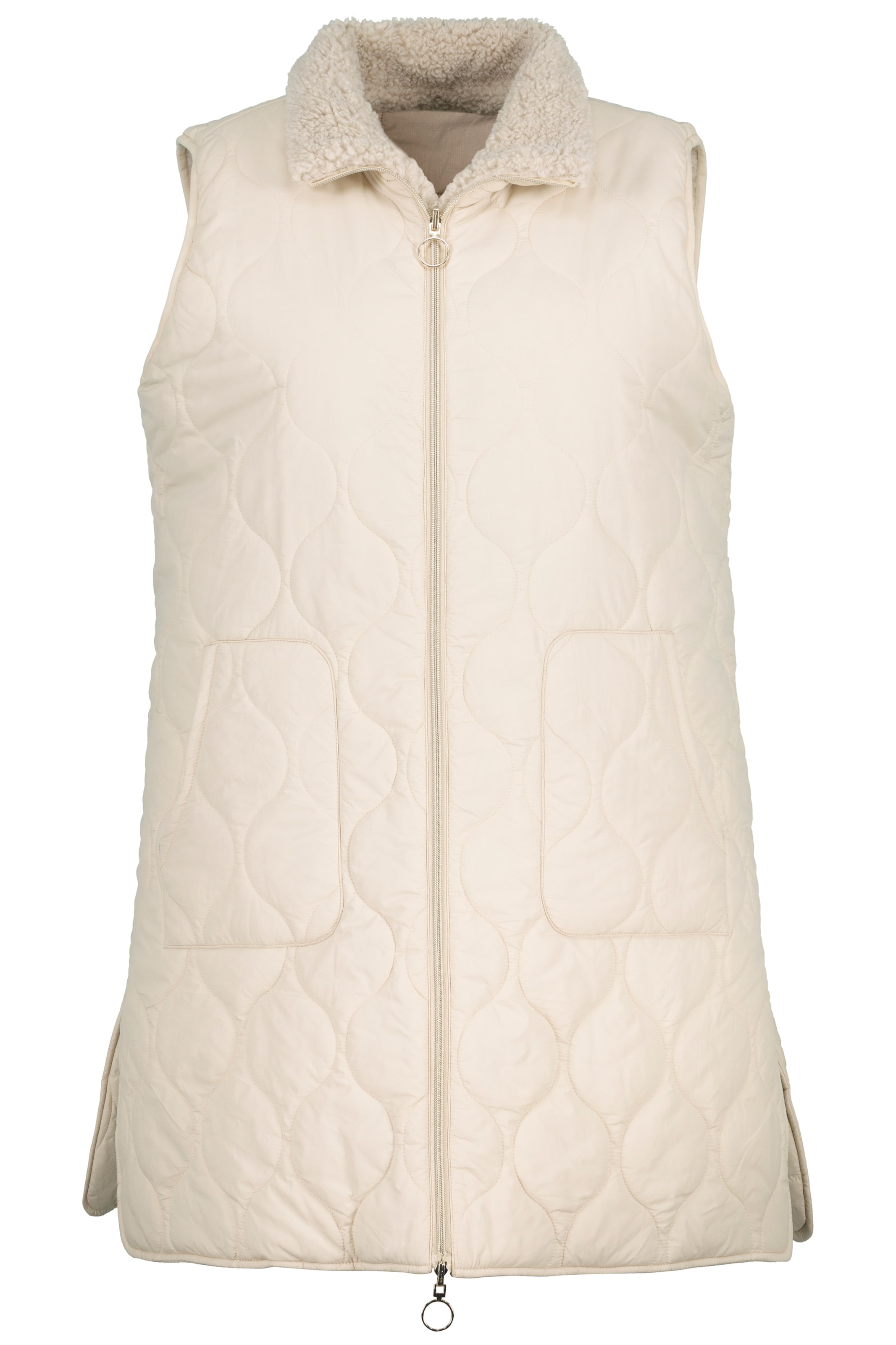 Ulla Popken Weste in Beige: Vorderseite