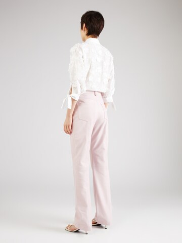 REMAIN Regular Pleat-Front Pants in Pink