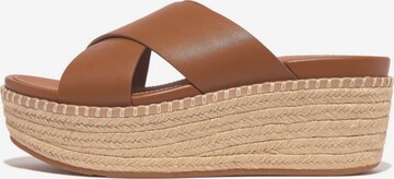 FitFlop Mules in Brown: front