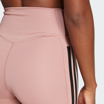 ADIDAS PERFORMANCE Skinny Sportbroek 'Optime' in Roze