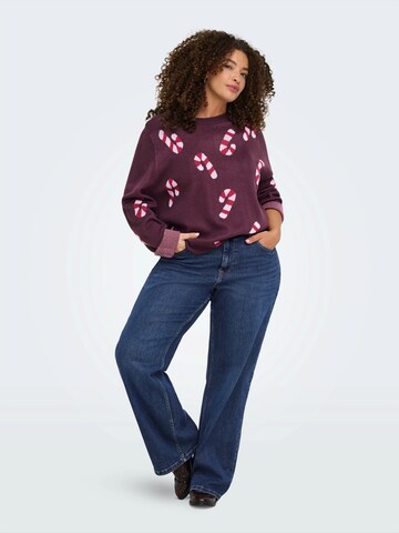Pullover 'CARXMAS JOLLIE' di ONLY Carmakoma in rosso