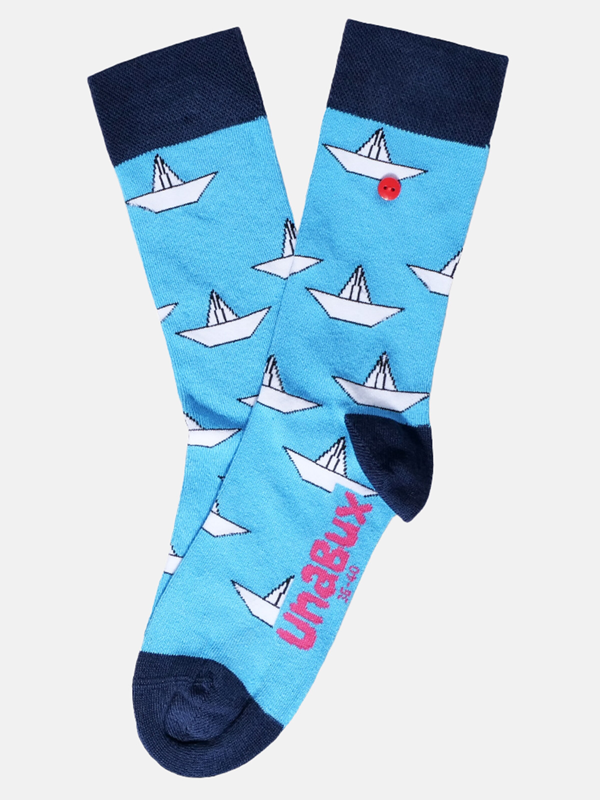 UNABUX Socks ' GRUMBLE IN THE JUNGLE ' in Blue