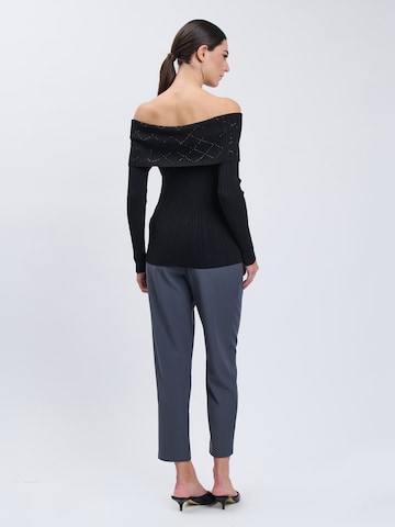 Influencer Pullover in Schwarz