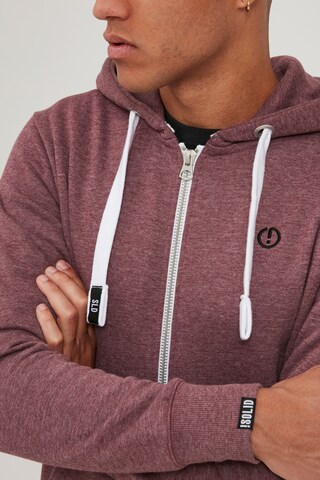 !Solid Zip-Up Hoodie 'BennZip' in Red