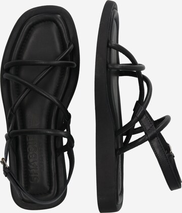 SHABBIES AMSTERDAM Strap Sandals in Black