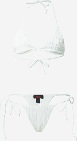 Misspap Triangle Bikini in White: front