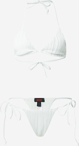 Misspap Triangle Bikini in White: front