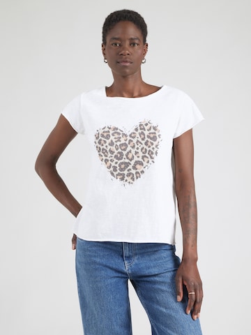 Hailys - Camisa 'Sv44enja' em branco: frente