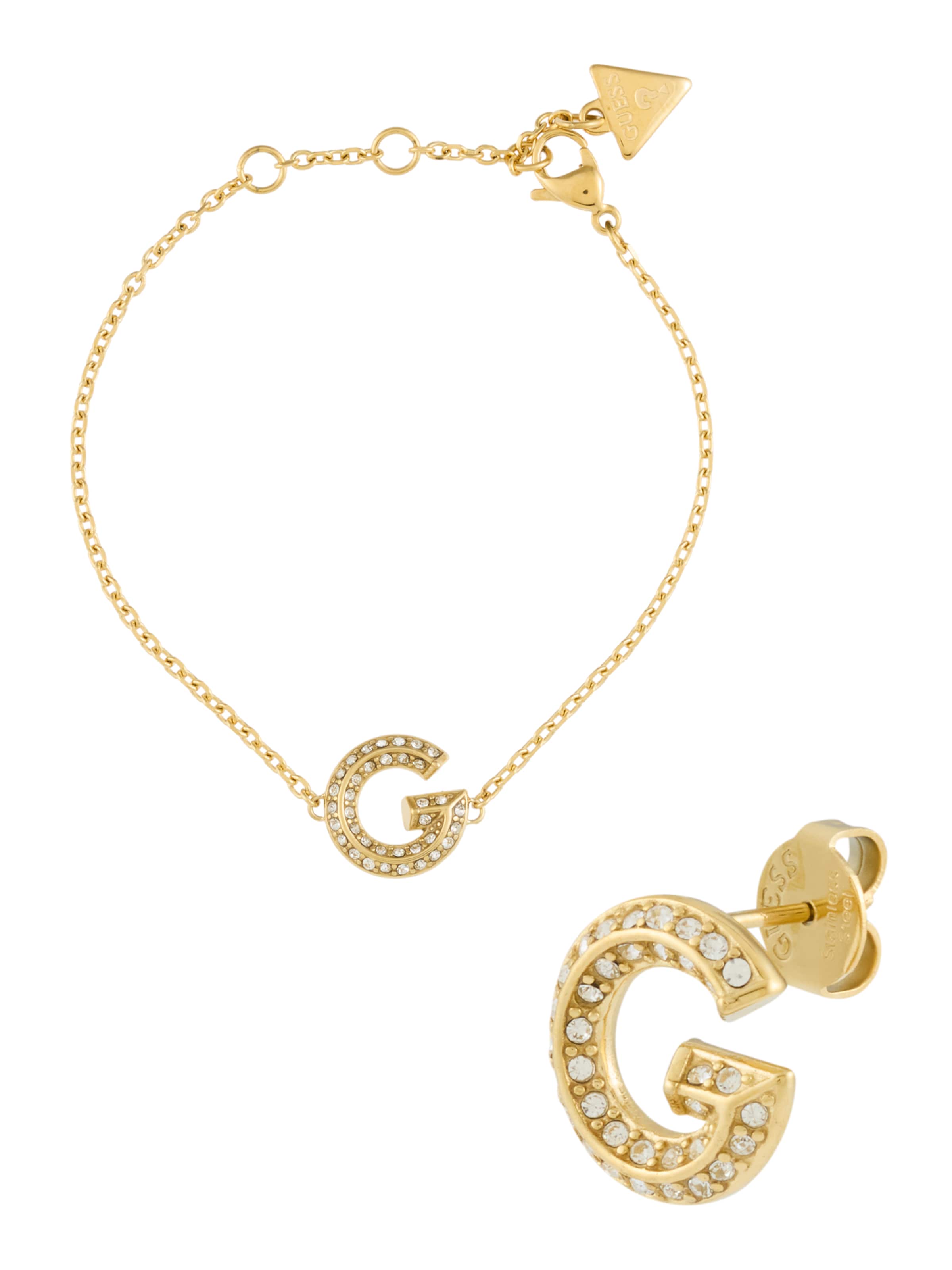 Parure de bijoux GUESS en or : devant