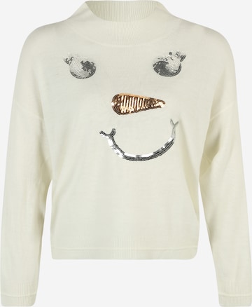 JDY Petite Sweater 'OLGA' in White: front