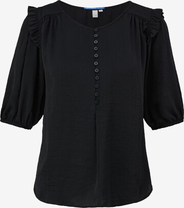 QS Blouse in Zwart: voorkant