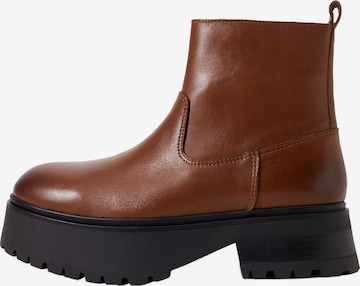 MANGO Boots 'Easy' in Brown: front