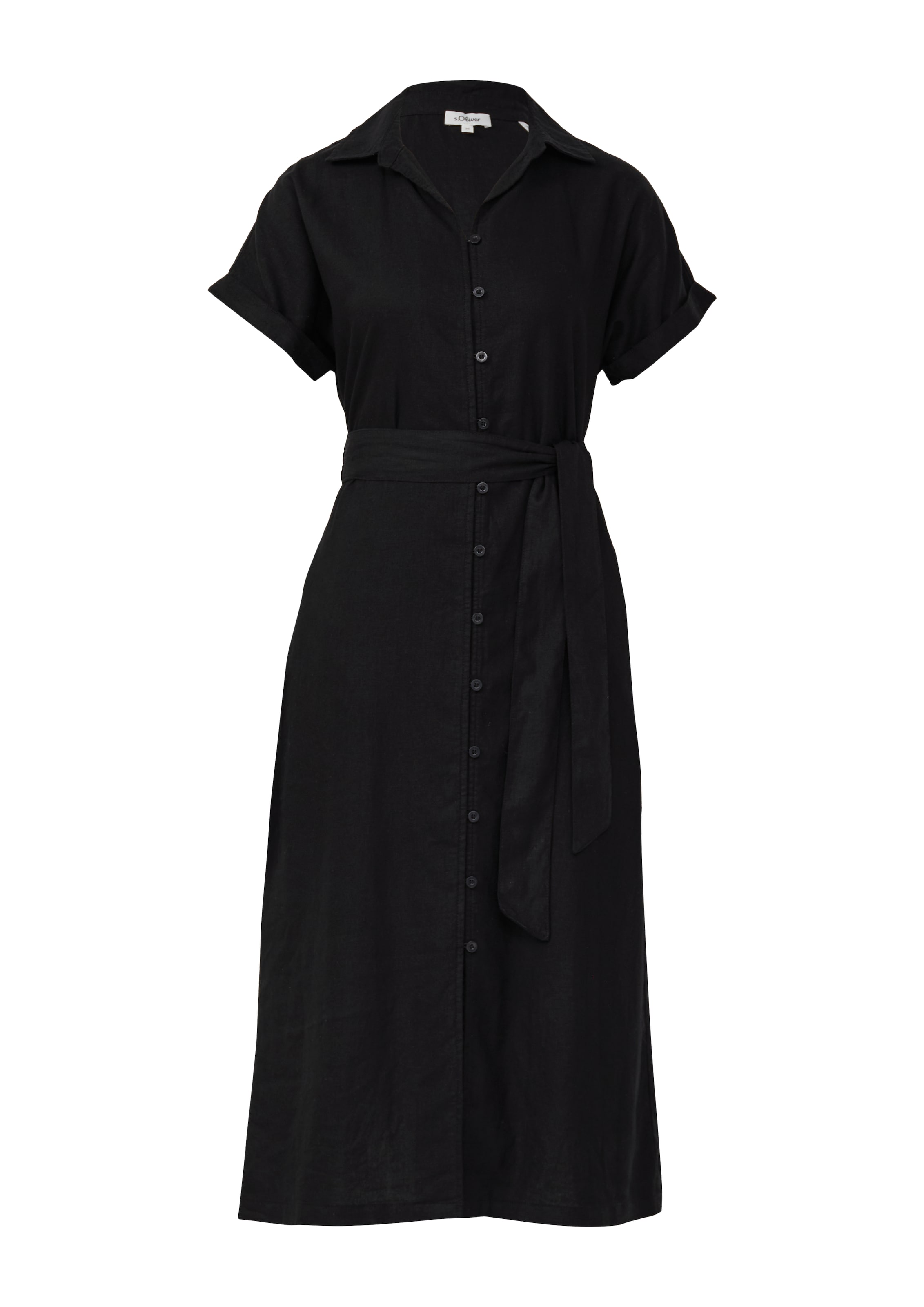 s.Oliver Blusenkleid in Schwarz: Vorderseite
