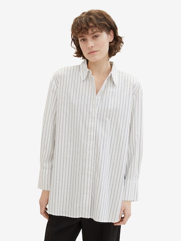 TOM TAILOR Blouse in Wit: voorkant