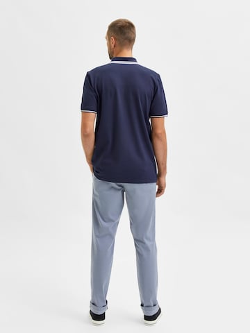 SELECTED HOMME Poloshirt 'Aze' in Blau