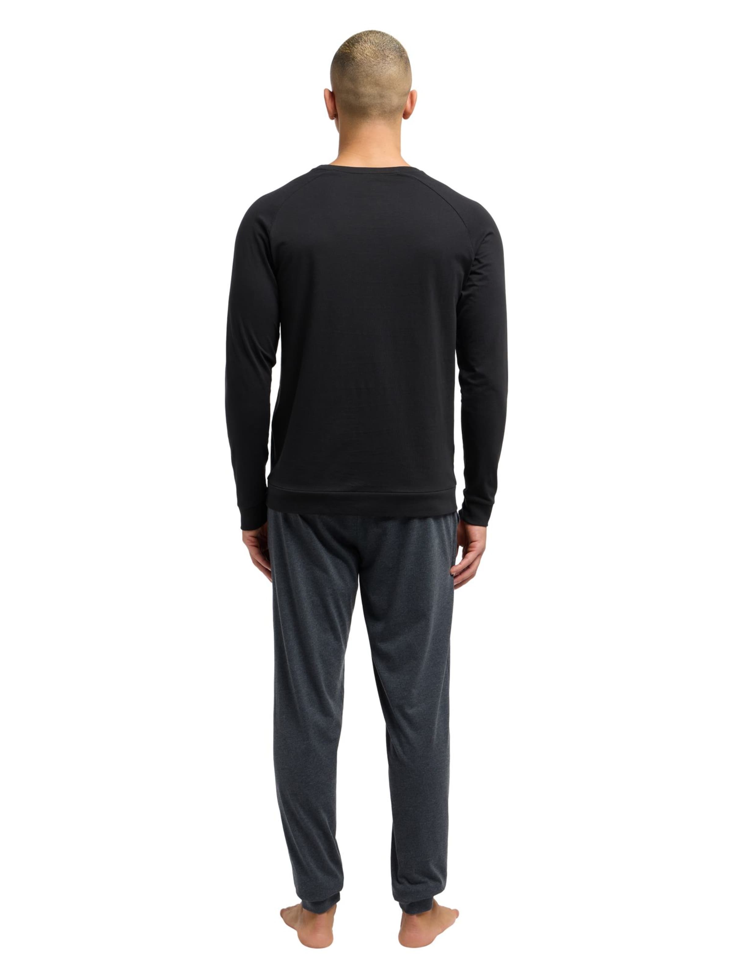 Bruno Banani Pyjama lang 'Cortez' in Zwart