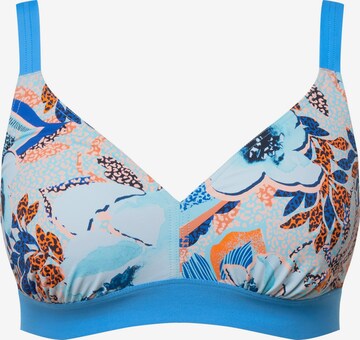 Ulla Popken Triangel Bikini in Blauw