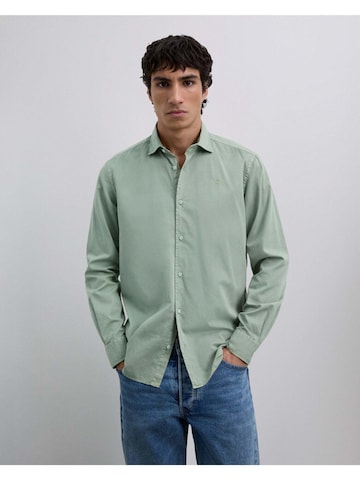 Scalpers Regular fit Overhemd 'Seatle K' in Groen: voorkant
