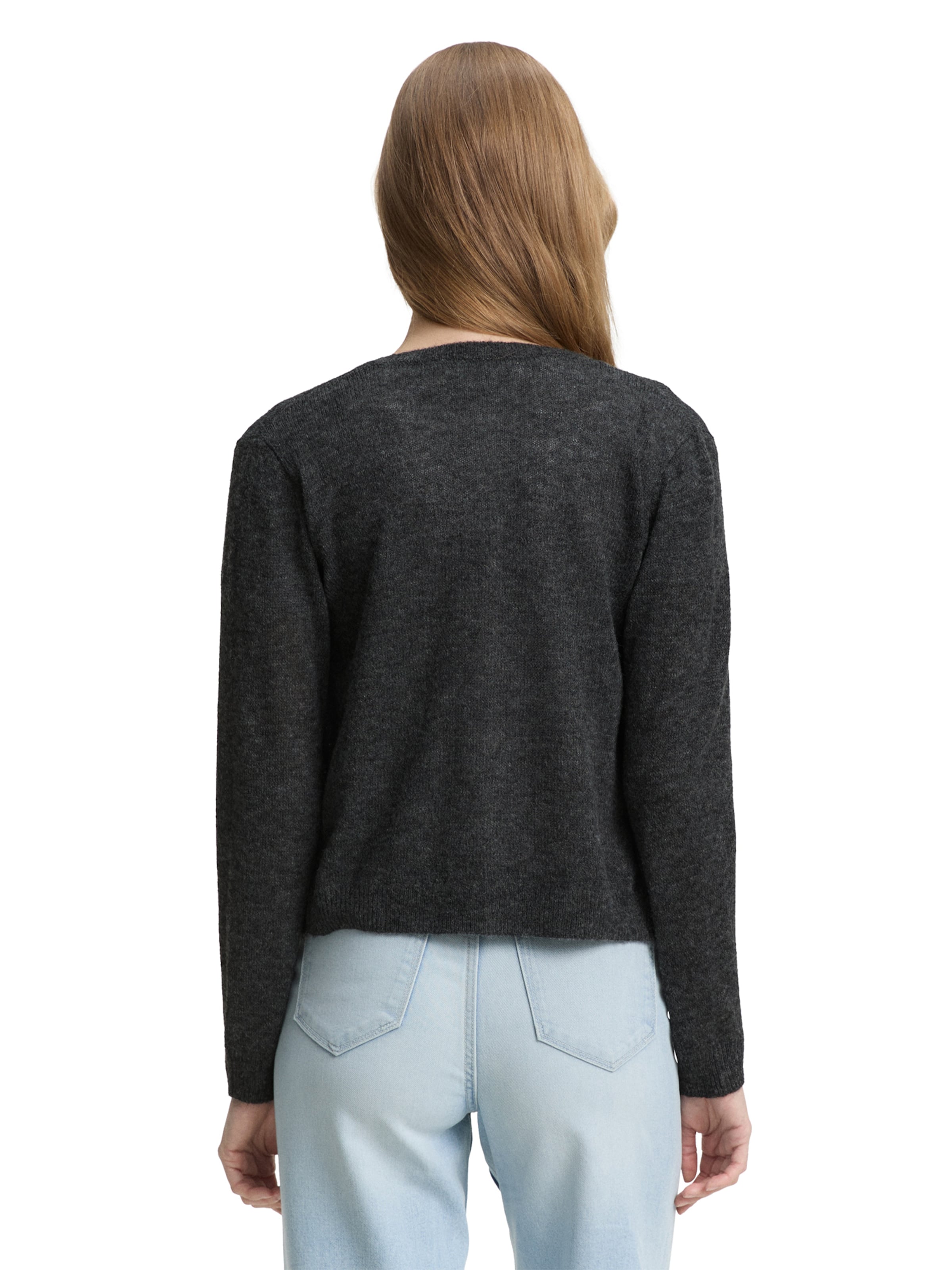 TOM TAILOR DENIM Knit cardigan in Grey