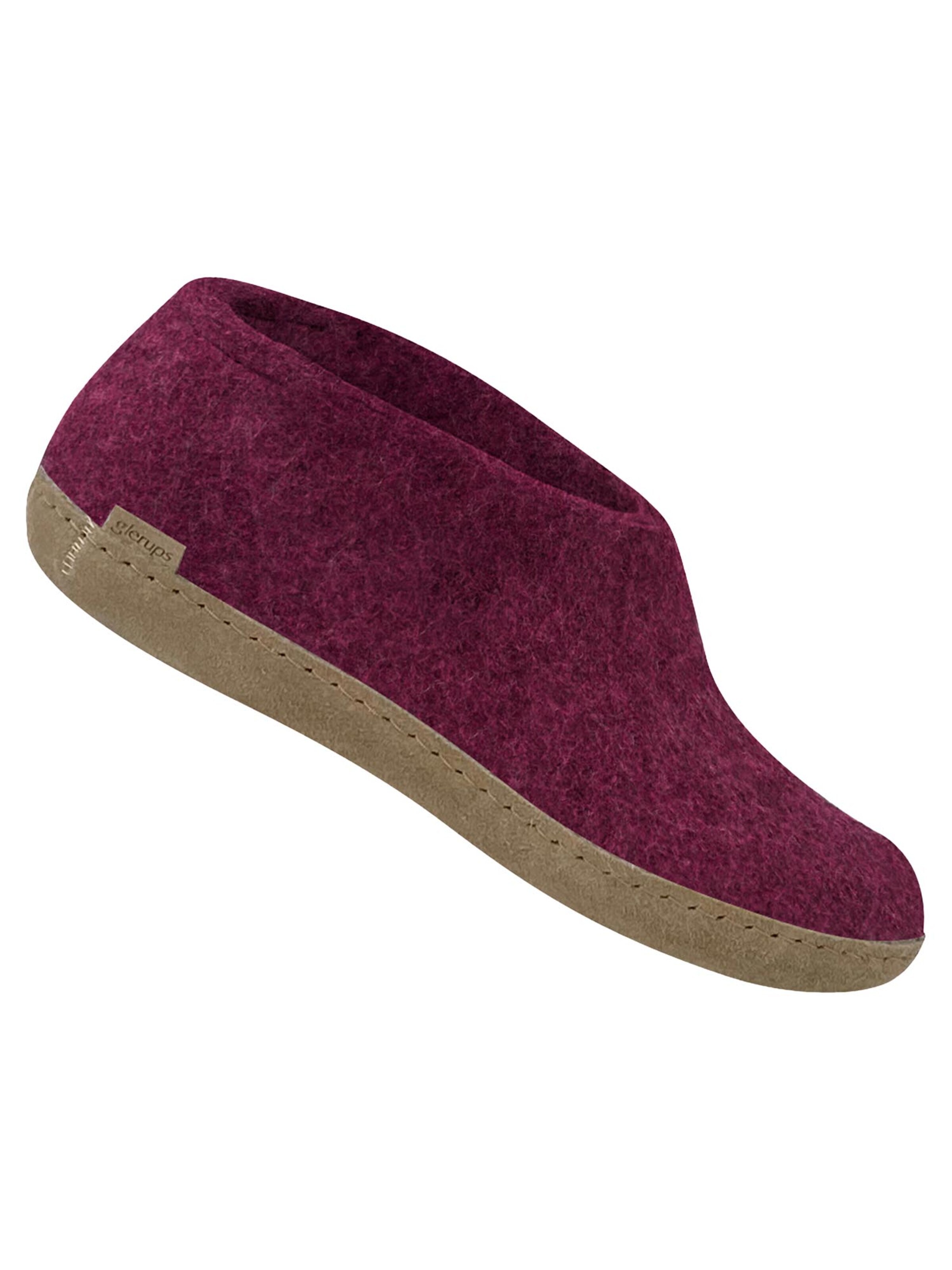 Glerups Slipper 'Ledersohle' in Purple