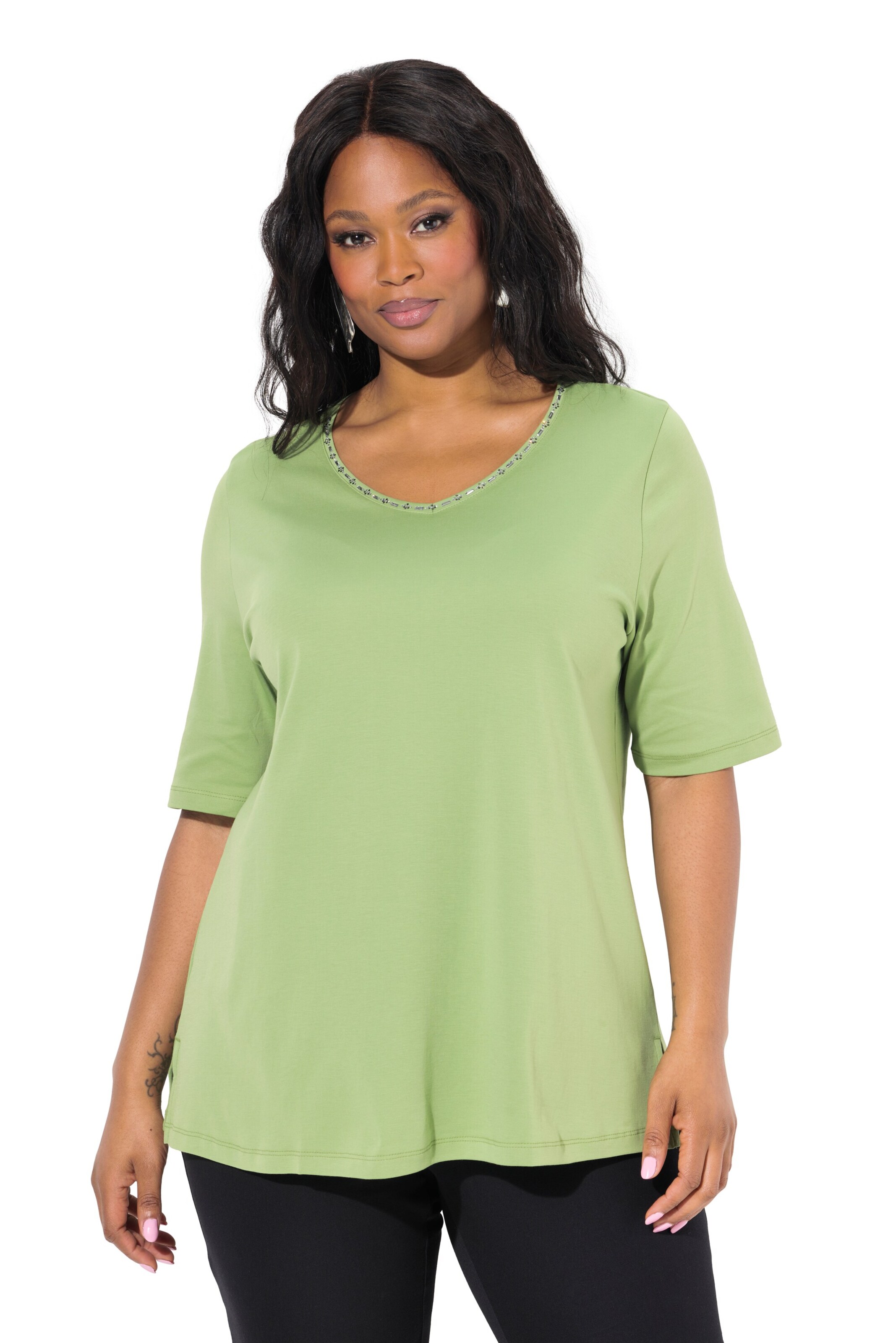 Ulla Popken Shirt in Green: front