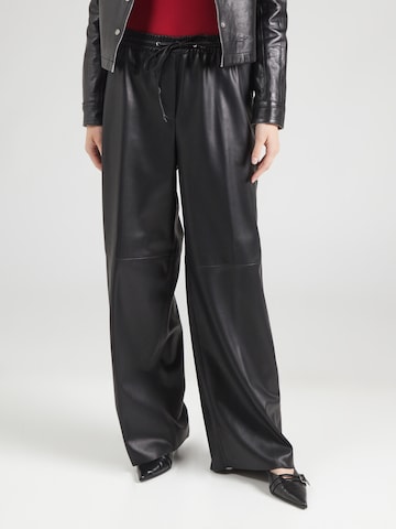 Wide leg Pantaloni 'Hasabelle' di HUGO in nero: frontale