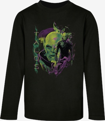 ABSOLUTE CULT Shirt 'Captain Marvel - Talos Smoke' in Zwart: voorkant