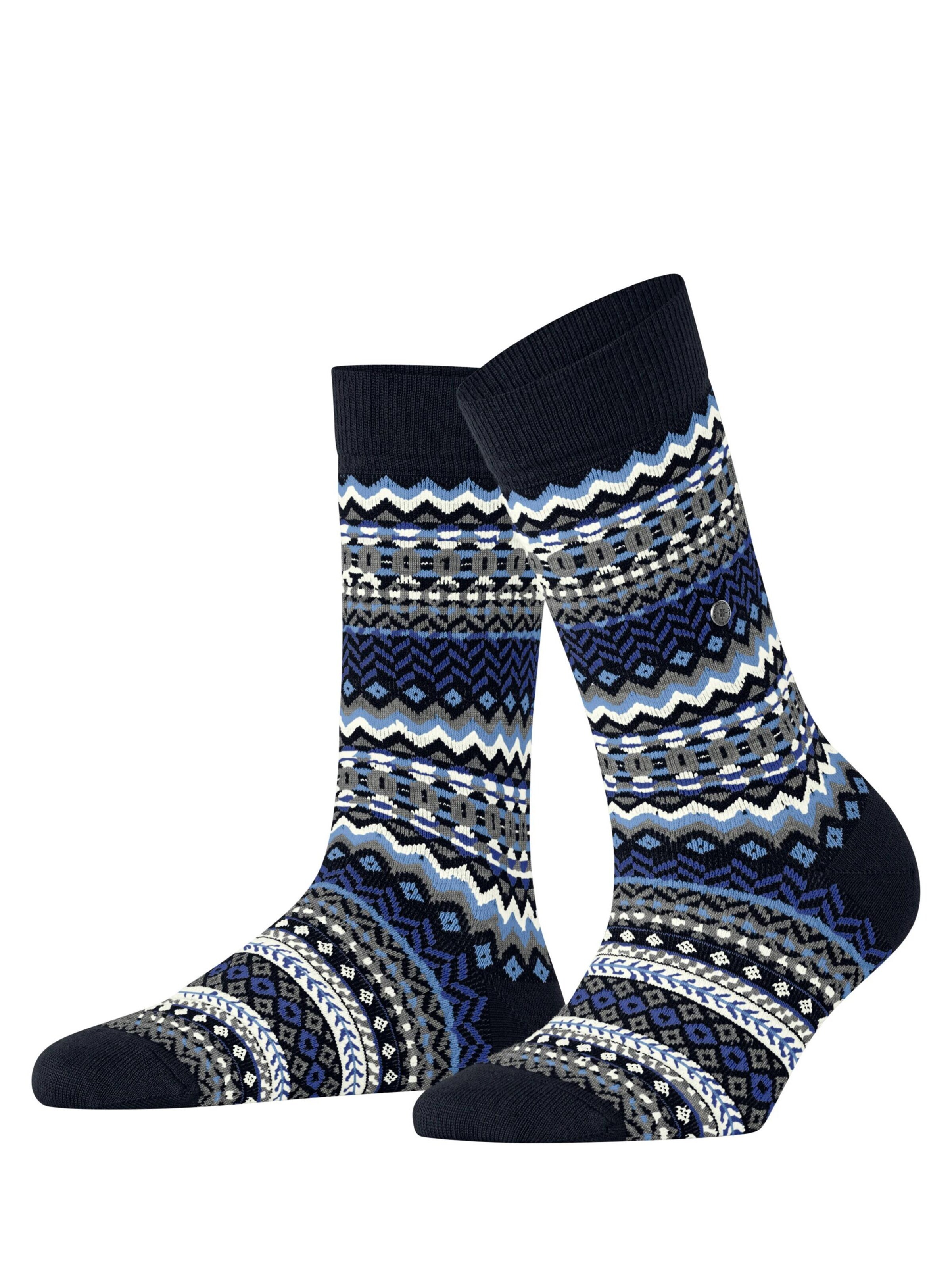 BURLINGTON Socken 'Fair Isle'‌‌‌‌‌ in Blau: Vorderseite